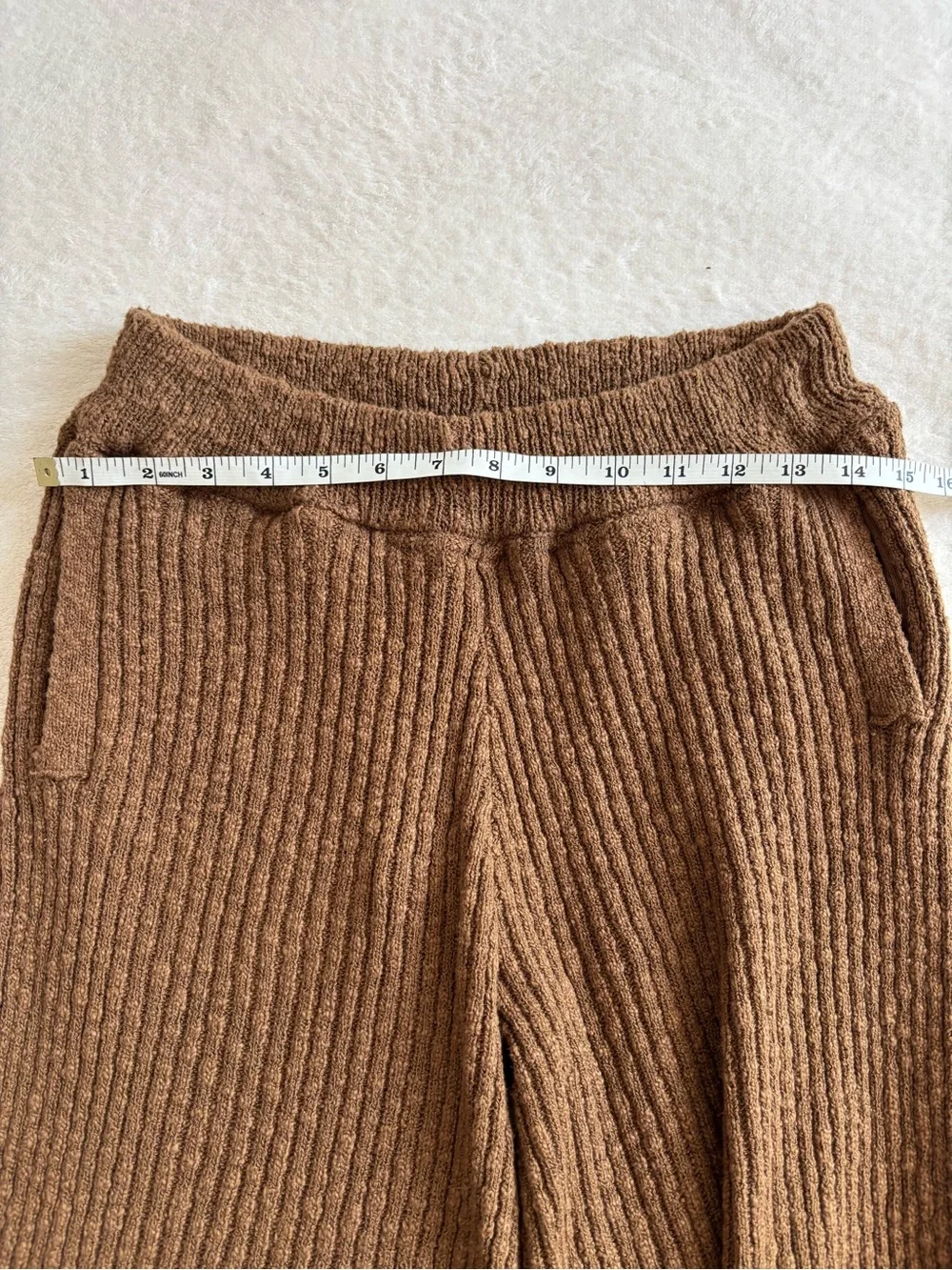 Free People | Women’s Cozy Ribbed Knit Tank and Lounge Pants Set Brown